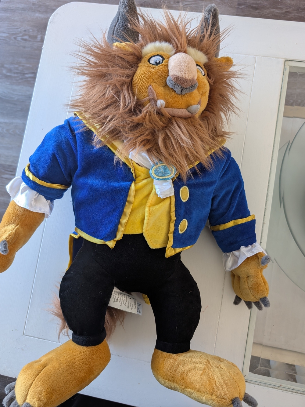 Disney Blue and Gold Beast Plush Costume Doll